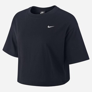 Top Nike Sportswear Essential Maneca Scurta Dama Negrii Albi | SOGQ-03182